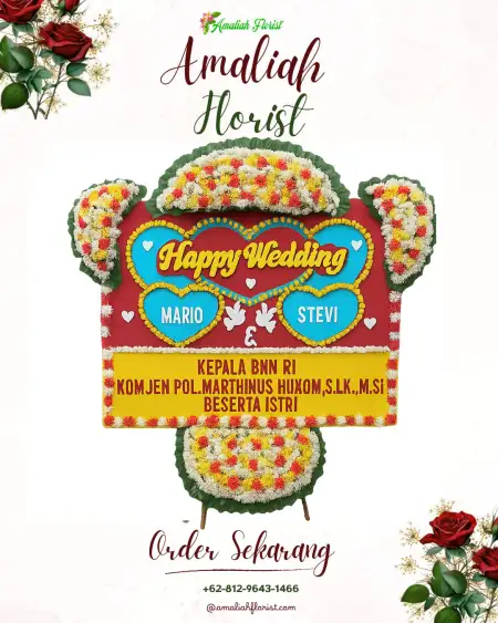 Papan Bunga Pernikahan Prabu Jaya